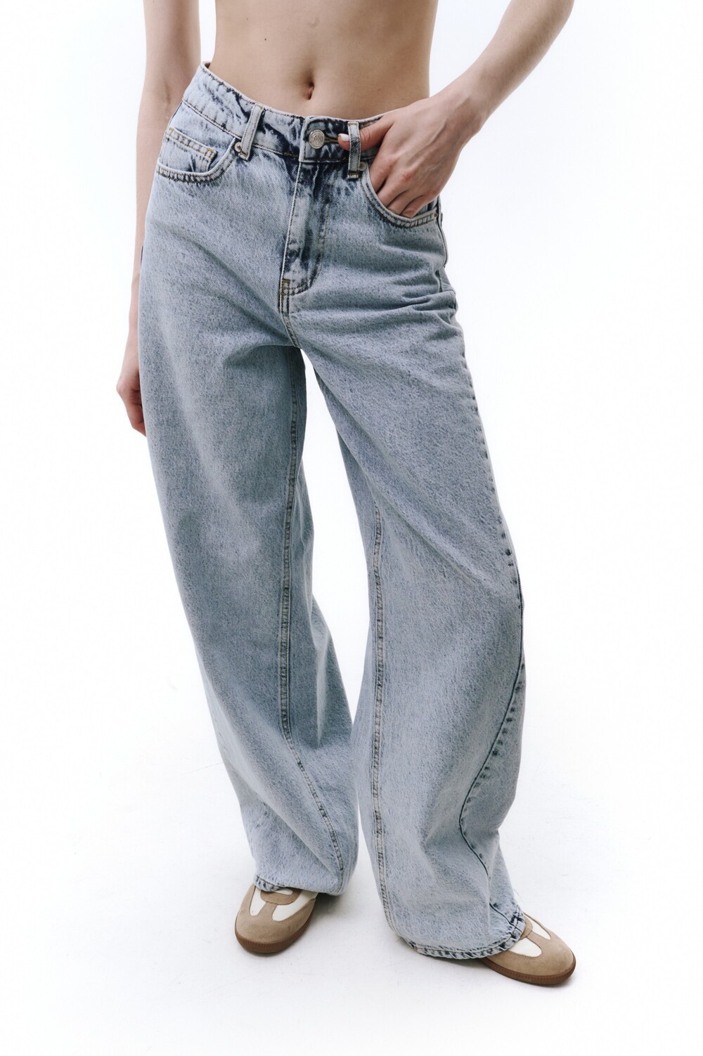 Wide leg jeans blue